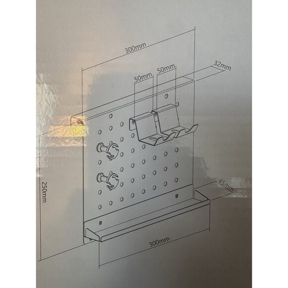 Desktop Storage Organization Peg Board Mount Plus DA06-4 - Picture 4 of 4